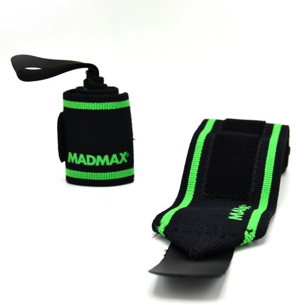 Кистьові бинти MadMax MFA-298 Wrist Wraps 18" Black/Green (пара) 1925919601 фото