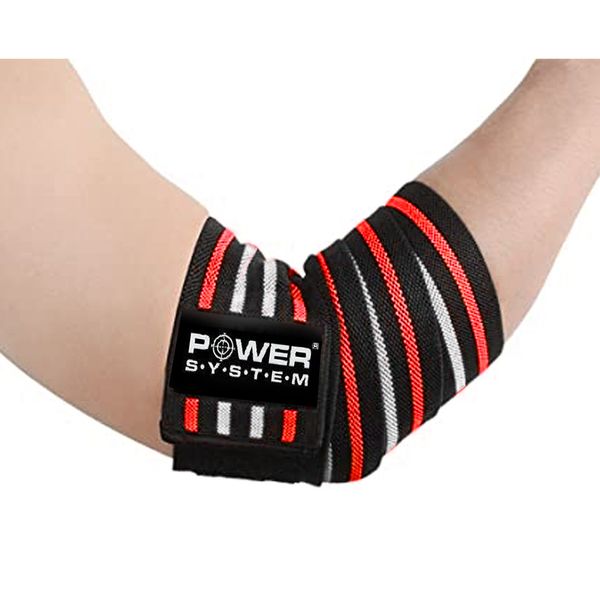 Бинти на лікоть Power System PS-3600 Elbow Wraps Red/Black(пара) 1411784219 фото