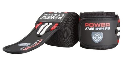 Бинти на коліна Power System PS-3700 Knee Wraps Red/Black (пара) 1411784226 фото