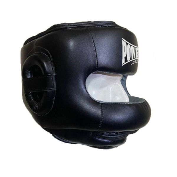 Боксерський шолом тренувальний PowerPlay 3067 з бампером PU + Amara Чорний XL 874863648 фото
