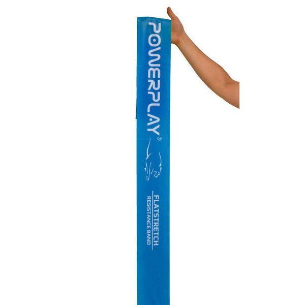 Стрічка-еспандер для фітнесу та реабілітації PowerPlay 4112 0.4мм MediBand Light Синя (6.8 кг) 1200359945 фото