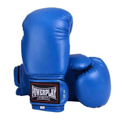 Боксерські рукавиці PowerPlay 3004 Classic Сині 18 унцій 984370193 фото