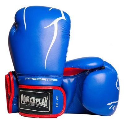 Боксерські рукавиці PowerPlay 3018 Jaguar Сині 8 унцій 772971471 фото