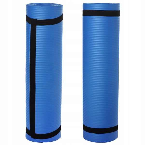 Килимок для йоги та фітнесу Power System PS-4017 NBR Fitness Yoga Mat Plus Blue (180х61х1) 1413481144 фото