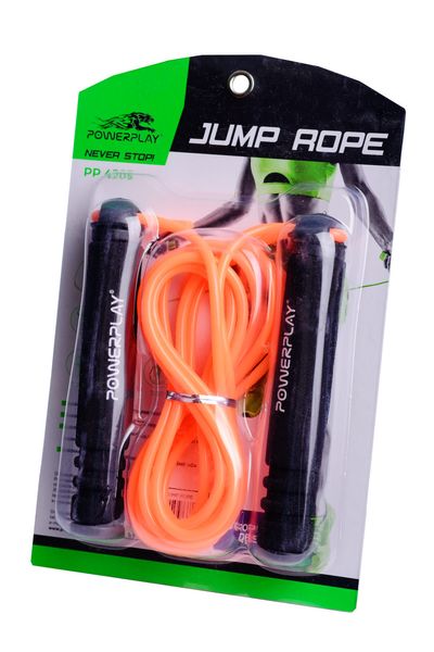 Скакалка PowerPlay 4205 Classic Plus Jump Rope Помаранчева (2,7m.) 770880060 фото