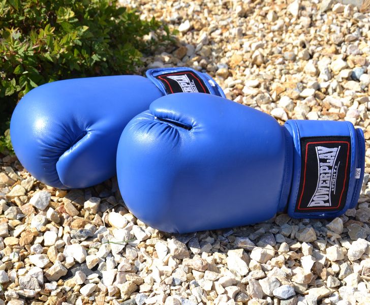 Боксерські рукавиці PowerPlay 3004 Classic Сині 12 унцій 855260394 фото