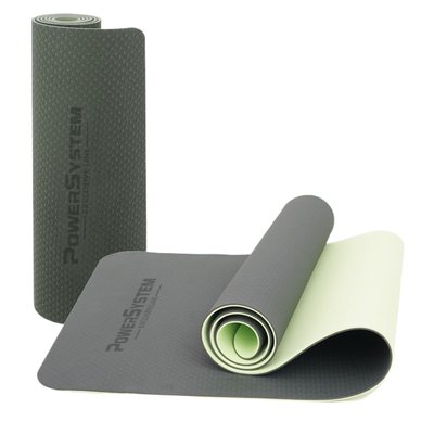 Килимок для йоги та фітнесу Power System PS-4060 TPEYoga Mat Premium Green (183х61х0.6) 1413481148 фото