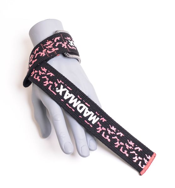 Лямки для тяги MadMax Camo Power Wrist Straps Camo/Pink 1925919634 фото