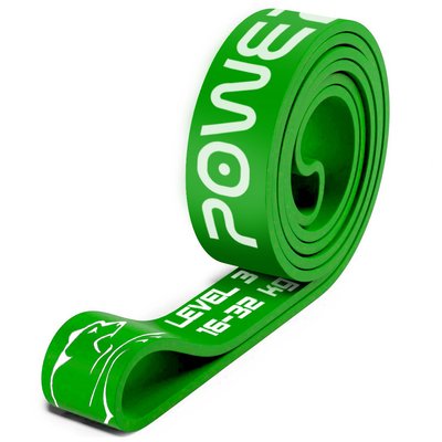 Еспандер-петля (гумка для фітнесу і кроссфіту) PowerPlay 4115 Power Band Зелена (16-32kg) 1077855037 фото