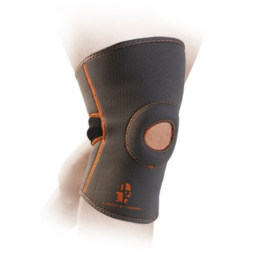 Наколінник MadMax MFA-297 Knee Support with Patella Stabilizer Dark Grey/Orange M 1969530947 фото