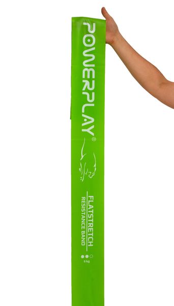 Стрічка-еспандер для фітнесу та реабілітації PowerPlay 4112 0.5мм MediBand Medium Зелена (9кг) 1200359946 фото