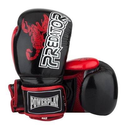 Боксерські рукавиці PowerPlay 3007 Scorpio Чорні карбон 8 унцій 772040624 фото
