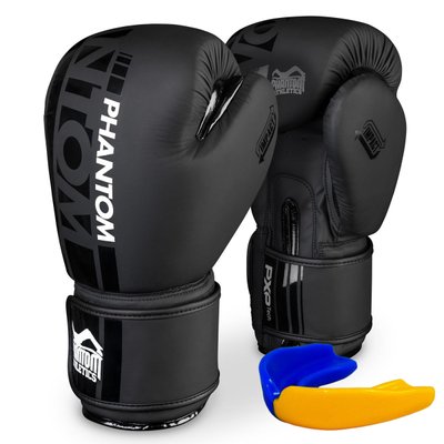 Боксерські рукавиці Phantom APEX Black 10 унцій (капа в подарунок) 1882102377 фото