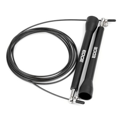 Скакалка швидкісна EDGE Premium Rope 3м. металева на підшипниках ESK-5 чорна 1688971337 фото
