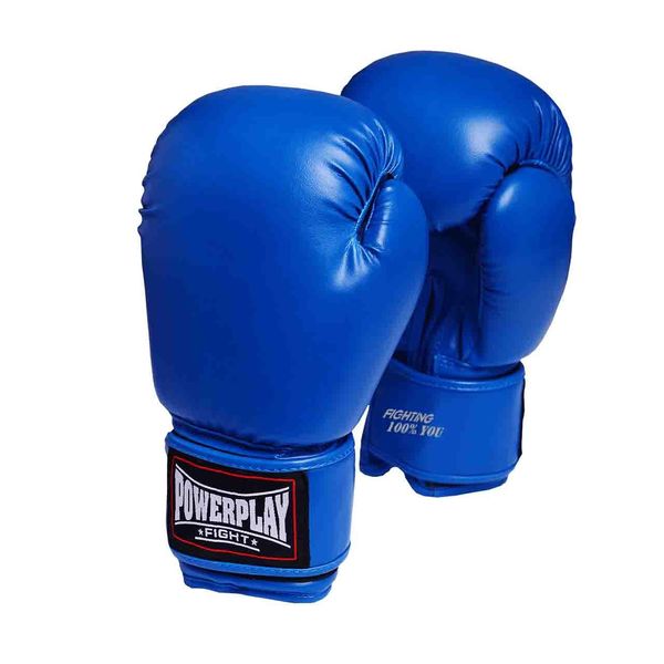 Боксерські рукавиці PowerPlay 3004 Classic Сині 10 унцій 772106668 фото