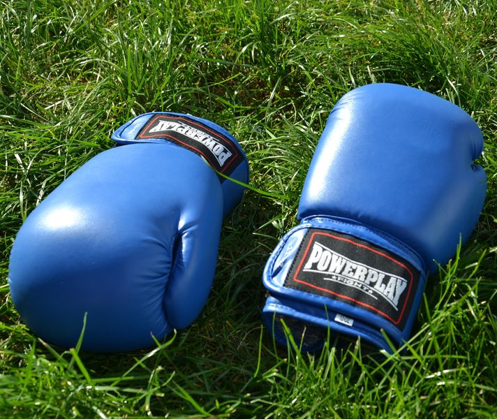 Боксерські рукавиці PowerPlay 3004 Classic Сині 10 унцій 772106668 фото