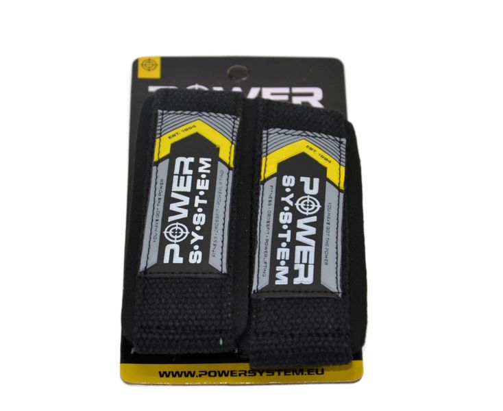 Лямки для тяги Power System PS-3400 Power Straps Black/Yellow 1411784016 фото