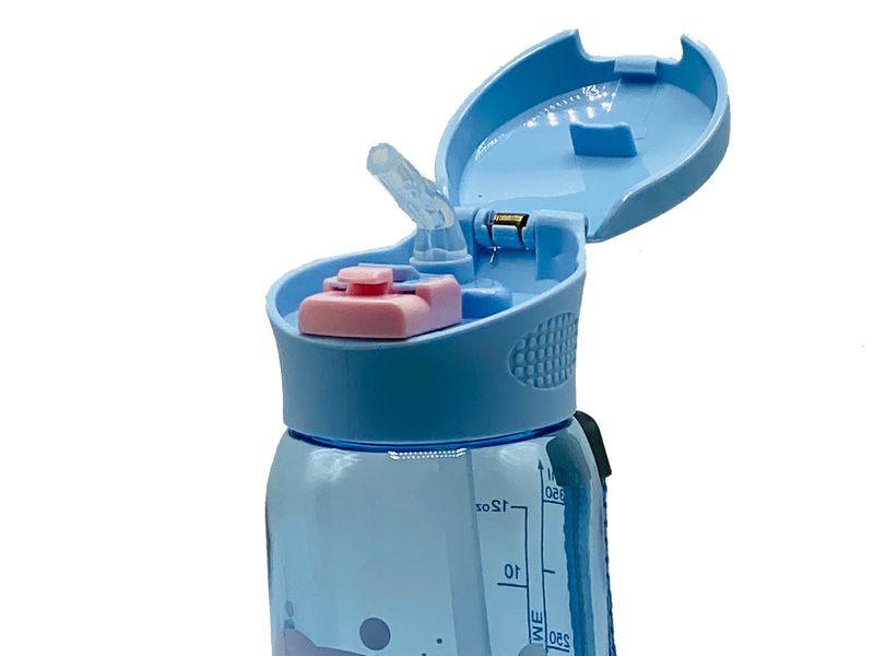 Пляшка для води CASNO 400 мл KXN-1195 Синя (восьминіг) з соломинкою 1233934329 фото