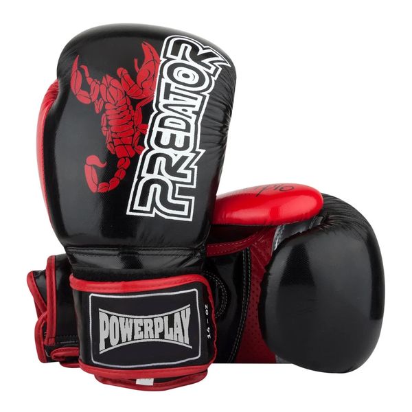 Боксерські рукавиці PowerPlay 3007 Scorpio Чорні карбон 14 унцій 855301932 фото