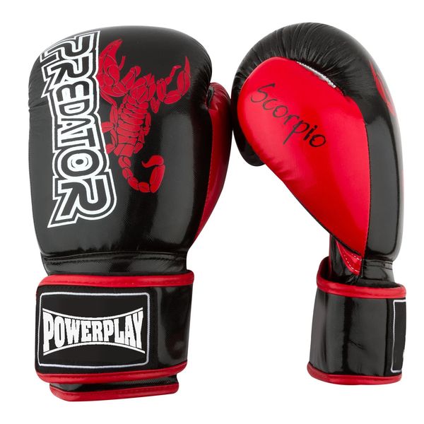Боксерські рукавиці PowerPlay 3007 Scorpio Чорні карбон 16 унцій 855302143 фото