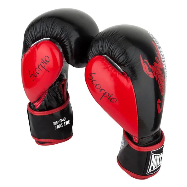 Боксерські рукавиці PowerPlay 3007 Scorpio Чорні карбон 16 унцій 855302143 фото
