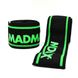 Бинти на коліна MadMax MFA-299 Non slide & slip knee wraps 2.0m Black/Green 1925919646 фото 5