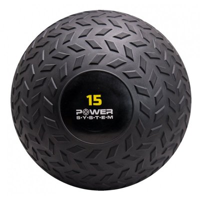 М'яч SlamBall для кросфіту і фітнесу Power System PS-4117 15 кг рифлений 1411784261 фото