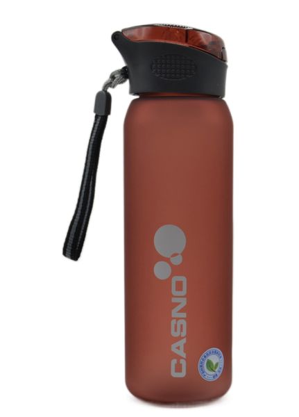 Пляшка для води CASNO 600 мл KXN-1196 Червона з соломинкою 1233934334 фото
