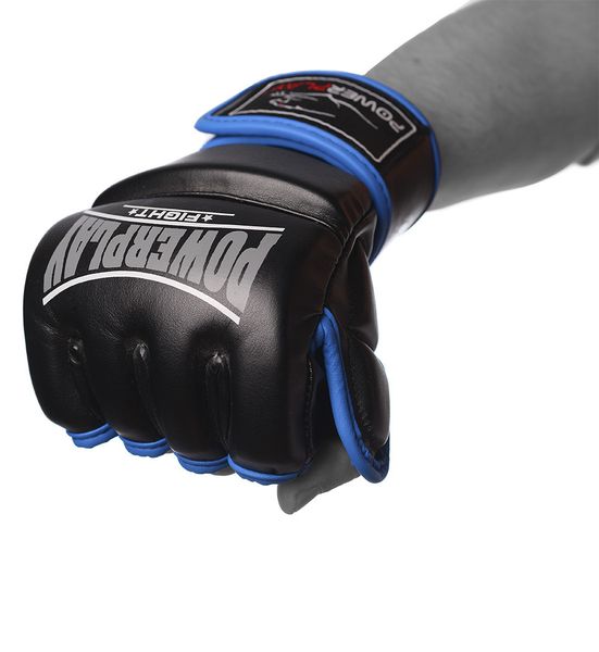 Рукавиці для MMA PowerPlay 3058 Чорно-Сині L 862892284 фото