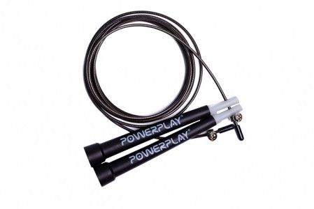Скакалка швидкісна PowerPlay 4202 Ultra Speed Rope Чорна (2,9m.) 848612071 фото