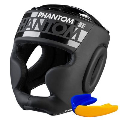 Боксерський шолом Phantom APEX Full Face Black (капа в подарунок) 1882200640 фото