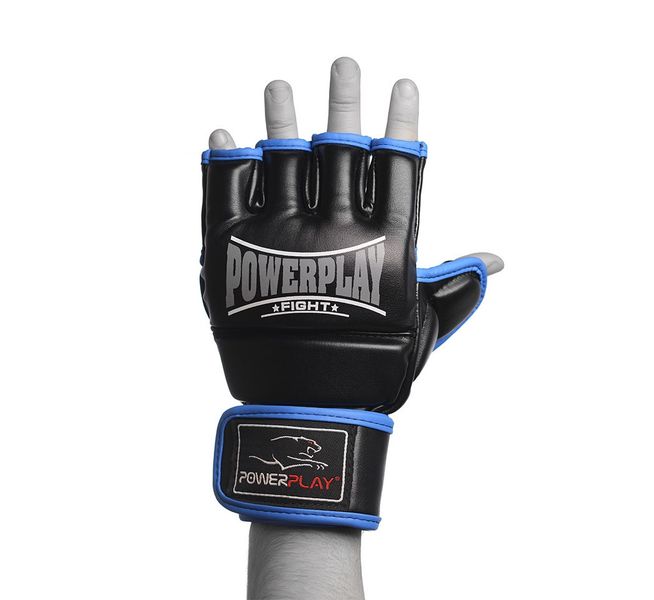 Рукавиці для MMA PowerPlay 3058 Чорно-Сині S 862894588 фото