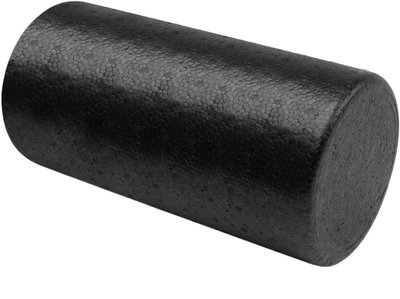Масажний ролик (роллер) гладкий U-POWEX EPP foam roller (30*15cm) Black 1969725223 фото
