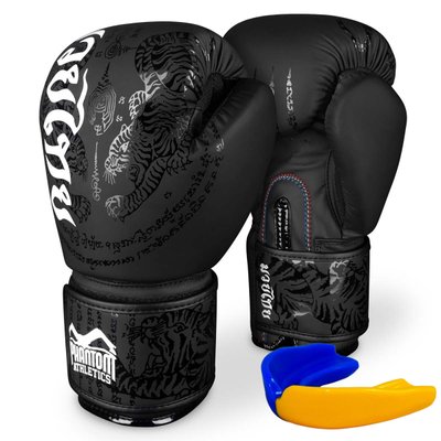Боксерські рукавиці Phantom Muay Thai Black 14 унцій (капа в подарунок) 1882200643 фото