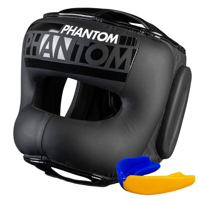 Боксерський шолом Phantom APEX Face Saver Black (капа в подарунок) 1882200644 фото
