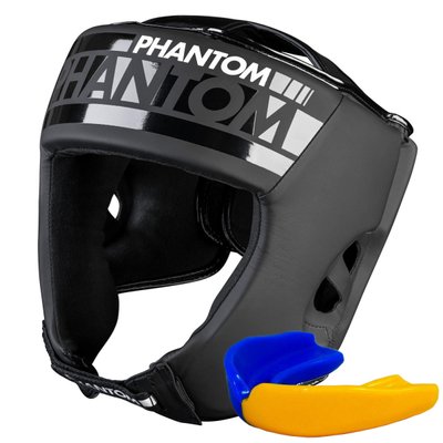 Боксерський шолом Phantom APEX Open Face Head Protection Black (капа в подарунок) 2033503006 фото