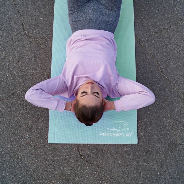 Килимок для йоги та фітнесу PowerPlay 4010 PVC Yoga Mat М'ятний (173x61x0.6) 773387803 фото