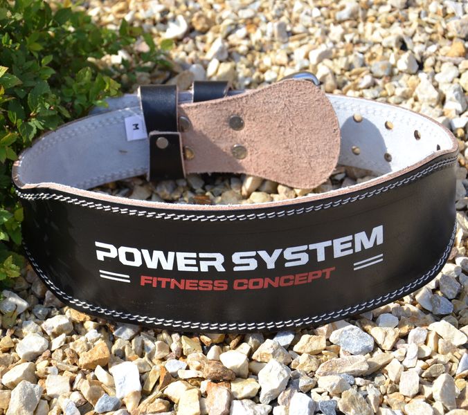 Пояс для важкої атлетики Power System PS-3100 Power шкіряний Black S 1413481080 фото