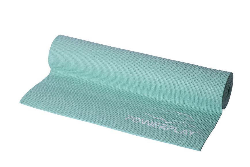 Килимок для йоги та фітнесу PowerPlay 4010 PVC Yoga Mat М'ятний (173x61x0.6) 773387803 фото