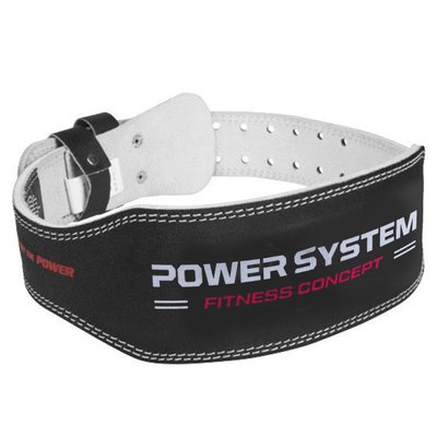 Пояс для важкої атлетики Power System PS-3100 Power шкіряний Black M 1413481081 фото