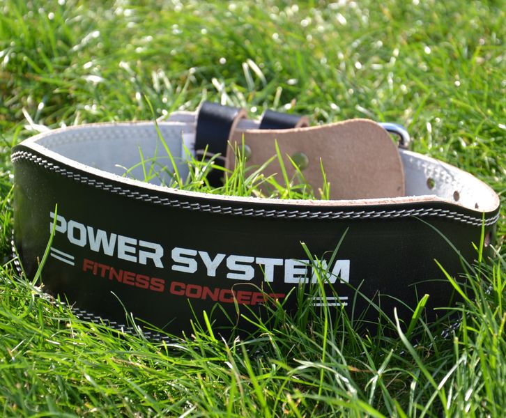 Пояс для важкої атлетики Power System PS-3100 Power шкіряний Black M 1413481081 фото