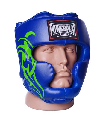 Боксерський шолом тренувальний PowerPlay 3043 Синій L 855386327 фото