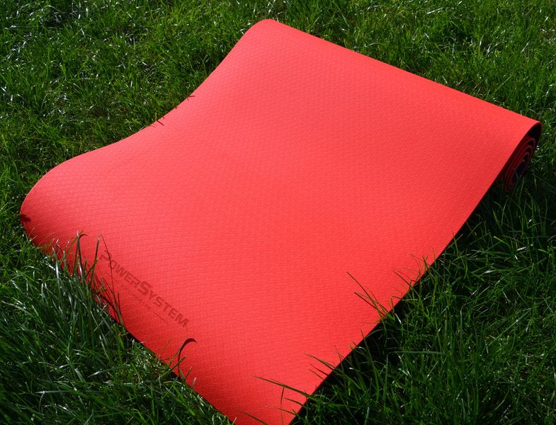 Килимок для йоги та фітнесу Power System PS-4060 TPE Yoga Mat Premium Red (183х61х0.6) 1413481595 фото