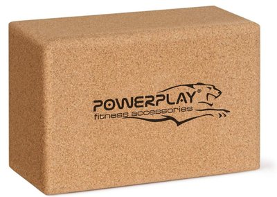 Блок для йоги PowerPlay PP_4006 з пробкового дерева Cork Yoga Block (1шт.) 2081299406 фото