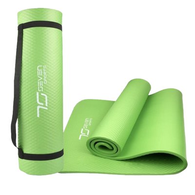 Килимок для йоги та фітнесу 7SPORTS NBR Yoga Mat+ MTS-3 (180*60*1.5см.) Зелений 1688971354 фото