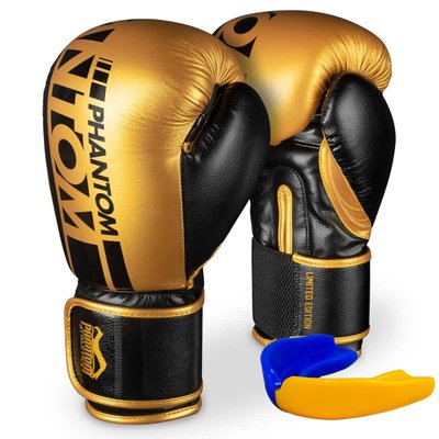 Боксерські рукавиці Phantom APEX Elastic Gold 16 унцій (капа в подарунок) 1882200649 фото