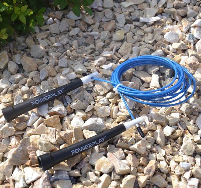 Скакалка швидкісна PowerPlay 4202 Ultra Speed Rope Синя (2,9m.) 1462002574 фото