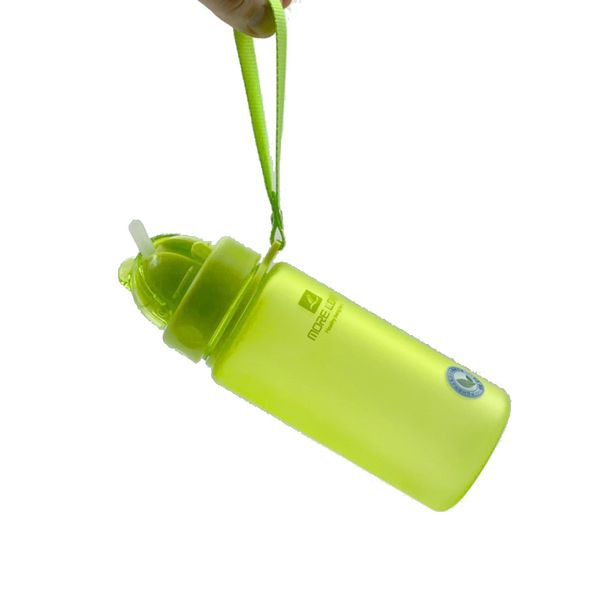 Пляшка для води CASNO 400 мл MX-5028 More Love Зелена з соломинкою 1233934376 фото