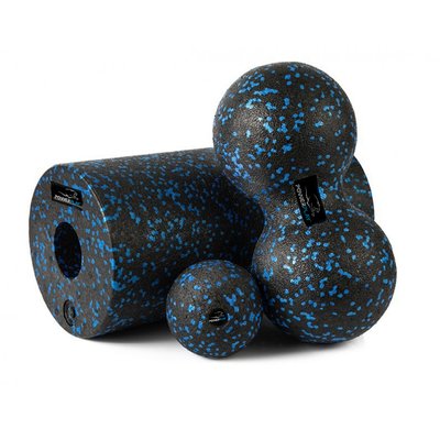 Набір для йоги PowerPlay PP_4008 EPP Foam Roller Set роллер + 2 масажні м'ячі Чорно-синій 2083442672 фото