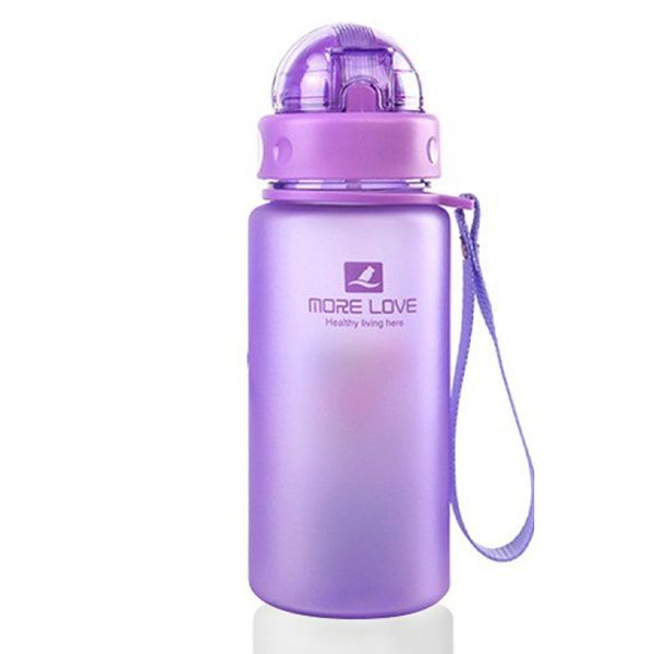 Пляшка для води CASNO 400 мл MX-5028 More Love Фіолетова з соломинкою 1233934377 фото